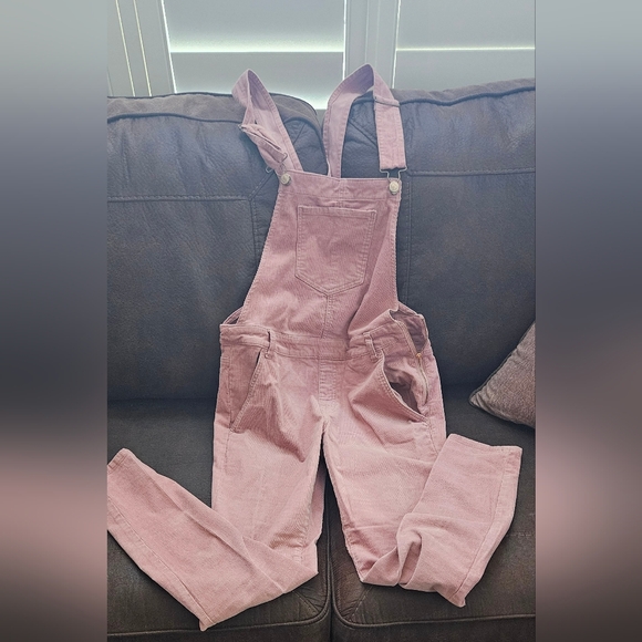 Light pink corduroy suspenders - Picture 1 of 7